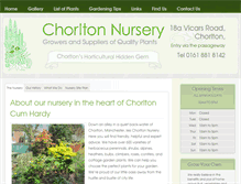 Tablet Screenshot of chorltonnursery.com
